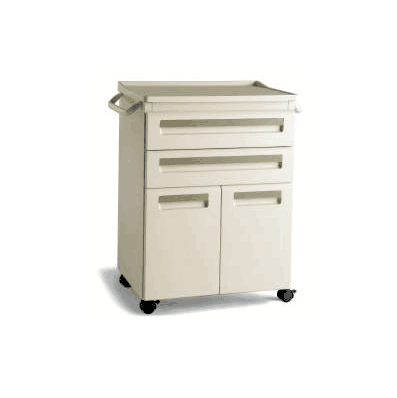 Mobile Treatment Cabinet 18 Inch 2 Drawers Pe
