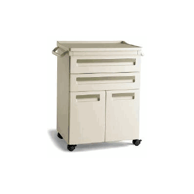 Mobile Treatment Cabinet 18 Inch D 2 Drawers