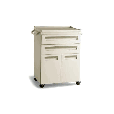 Mobile Treatment Cabinet 18 Inch D 2 Drawers