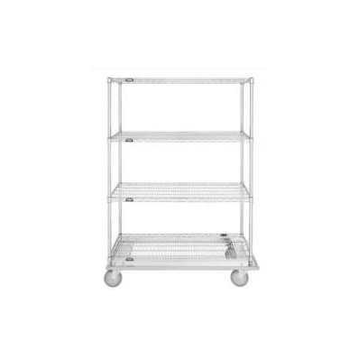 Mobile Wire Cart 24 X 60 X 73 Inch 4 Shelves