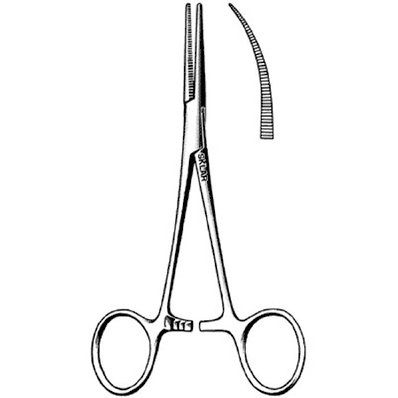 Mosquito Forceps Micro Mosquito Scissor Type Curved 5"