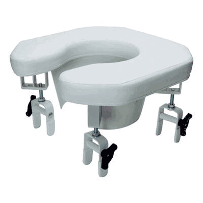 Multi-Position Raised Toilet Seat, Padded Plastic