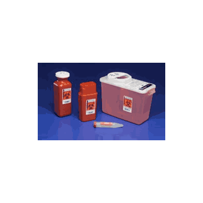 Multi-purpose Sharps Container 1 Quart Red Ba