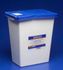 Pharmaceutical Waste Container Pharmasafety 8 Gallon White Base Blue Lid Locking Lid (10/cs) - Kendall, Cardinal 8850 <br><br><font color="red"><b>BACK TO THE PRODUCT TABLE, <a href="https://www.aaawholesalecompany.com/housekeeping-waste-receptacles-pharmaceutical-waste-containers.html">CLICK HERE</a></b></font>