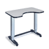 Multi-purpose Table, with Cut Out, 24" X 37" X 30" to 43" Aluminum, Folk Stone Gray / Chrome, sold as Each by Hausmann 6294 <br><br><font color="red"><b>BACK TO THE PRODUCT TABLE, <a href="https://www.aaawholesalecompany.com/furnishings-tables-decorative-table-hausmann-table.html">CLICK HERE</a></b></font>