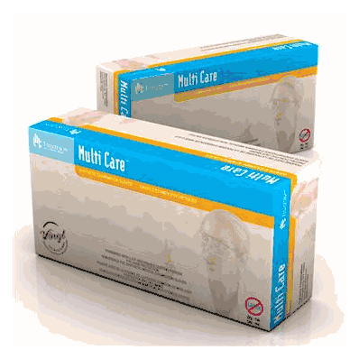 MultiCare Vinyl Exam Gloves, Non Latex, Light