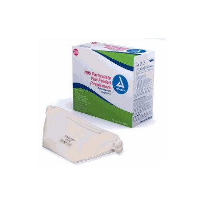 N95 Particulate Respirator Mask, flat, folded