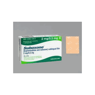 Naloxone Opiate Partial Agonist, 30 Films Pouch Sublingual, 2 mg - 0.5 mg Buprenorphine HCl / Naloxone HCl