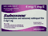 Naloxone Opiate Partial Agonist, 30 Films Pouch Sublingual, 4 mg - 1 mg Buprenorphine HCl / Naloxone HCl, sold as 30/BX, NDC 12496120403, Reckitt Benckiser 12496120403<br><br><font color="red"><b>BACK TO THE PRODUCT TABLE, <a href="https://www.aaawholesalecompany.com/pharmaceuticals-rx-narcotic-antagonists-nalozone.html">CLICK HERE</a></b></font>