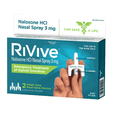 Nalozone Emergency Opiate Antagonist, 0.1 mL Single-Dose Device Nasal Spray, 3 mg Naloxone HCl