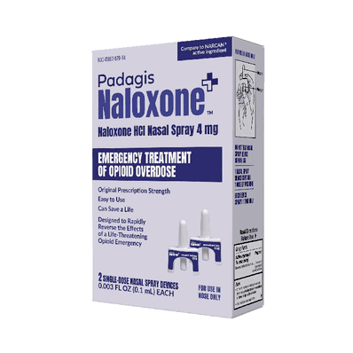 Nalozone Emergency Opiate Antagonist, 4 mg Naloxone HCl, 0.1 mL Nasal Spray Single-Dose Device