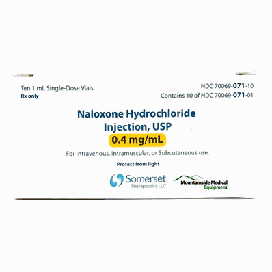 Nalozone Opiate Antagonist, 1 mL Single-Dose Vial Injection, 0.4 mg / mL, Intramuscular, Intravenous, or Subcutaneous