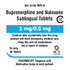Nalozone Opiate Partial Agonist, 2 mg - 0.5 mg Sublingual Tablet Bottle, Buprenorphine / Naloxone, sold as 1/BT by Sun Pharmaceuticals 62756096983, NDC 62756096983<br><br><font color="red"><b>BACK TO THE PRODUCT TABLE, <a href="https://www.aaawholesalecompany.com/pharmaceuticals-rx-narcotic-antagonists-nalozone.html">CLICK HERE</a></b></font>