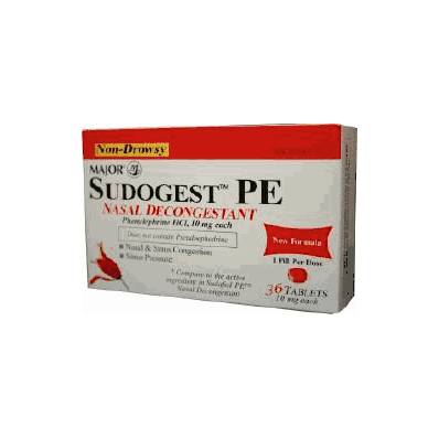 Nasal Decongestant Tablet Sudogest 10 Mg 36 P