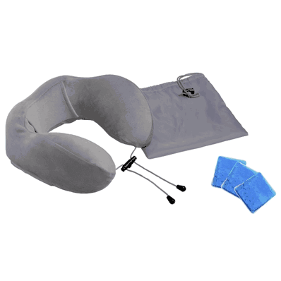Neck Support Pillow, 4.9" X 10.2" X 11.2" Soft, with Soft Velour Cover