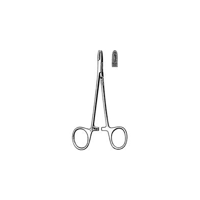 Needle Holder 4-3/4 Inch Straight, Serrated T