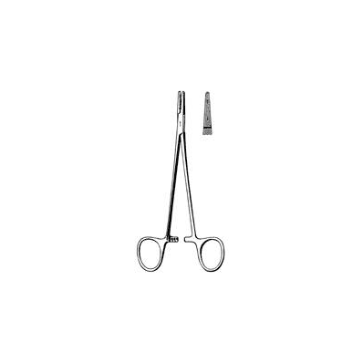 Needle Holder 6 Inch Straight, Serrated Tip R
