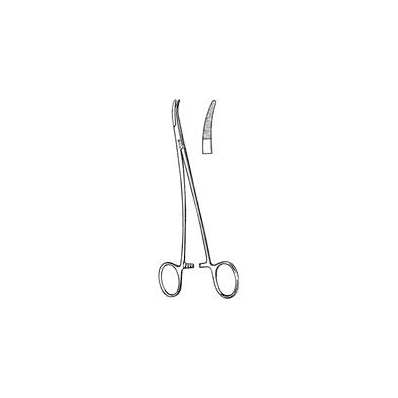 Needle Holder 9 Inch Curved, Serrated Tip Rin