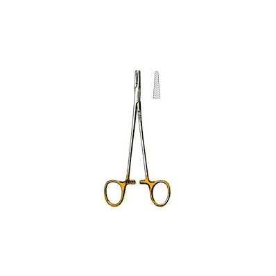 Needle Holder 9 Inch Straight, Serrated Tip R