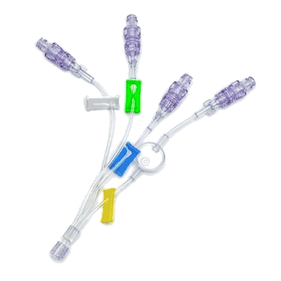 Nexus Needleless Connectors TKO-6P, 6" Removable Quadfurcated Microbore Extension Set