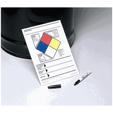 NFR Label, Vinyl, English, Hazard Data, Blue, Red, Yellow, Black/White