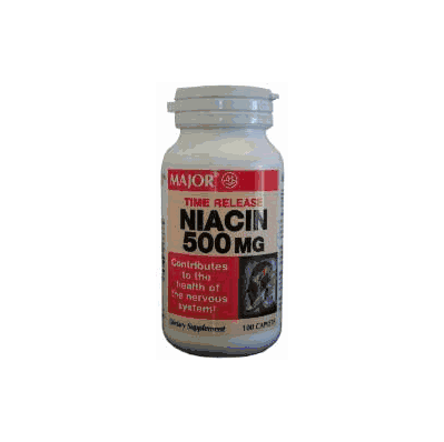 Niacin Supplement 500 Mg Caplet 100 Per Bottl