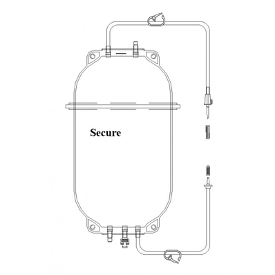 Non-DEHP PVC Dual Chamber Bag with Grav/Com