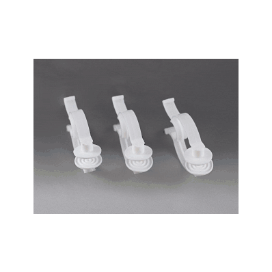 Noseclips, Disposable, Rubber, Pad, White