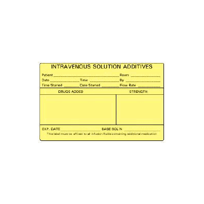 Nursing Label Barkley Intravenous Solution A