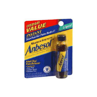 Oral Pain Reliever Anbesol Bottle - Anbesol,