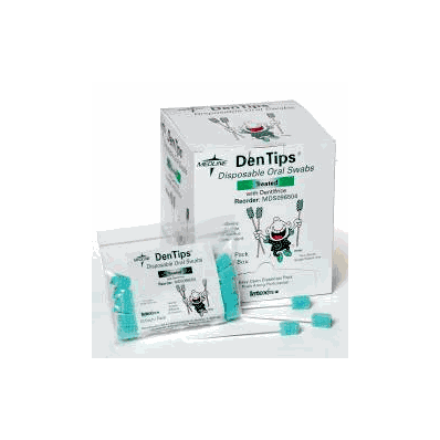 Oral Swabstick Dentips Foam Dentifrice - Dent