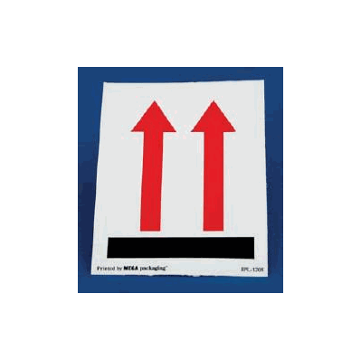 Orientation Label Double Up Arrow Black, Gray