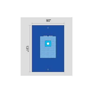 Orthopedic Drape, color Blue, 90" x 131" Universal Extremity Drape