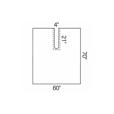 Orthopedic Drape Impervious Split Drape 60 W