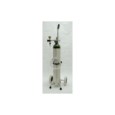 D or E Oxygen Cart Chrome