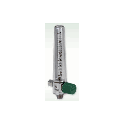 Oxygen Flow Meter Polycarbonate 0 - 15 Lpm -