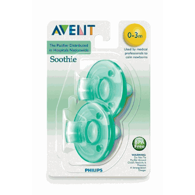 Pacifier, Soothie Natural, Newborn, Color: Aqua Blue