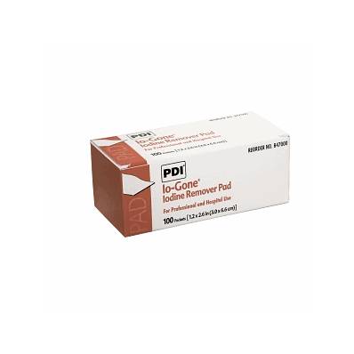 Pad, Prep, Iogone Iodine Remover, 100/Bx - Me