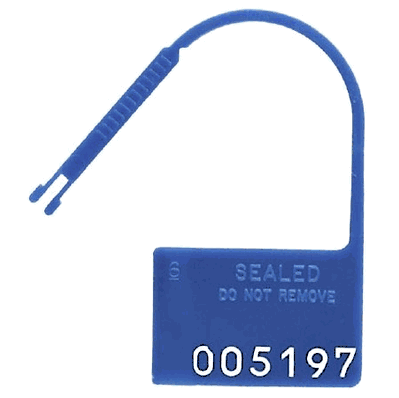 Padlock Seal, BLUE, Numbered
