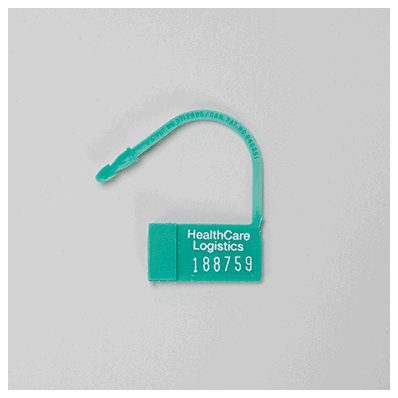 Padlock Seal, GREEN, 1" X 1-5/16", Numbered