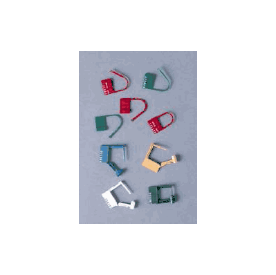 Padlock Seal, RED, Plastic