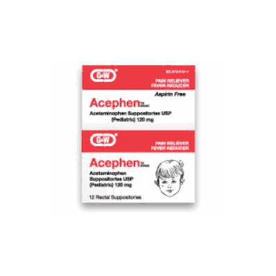 Pain Reliever Acephen Suppository 12 Per Box