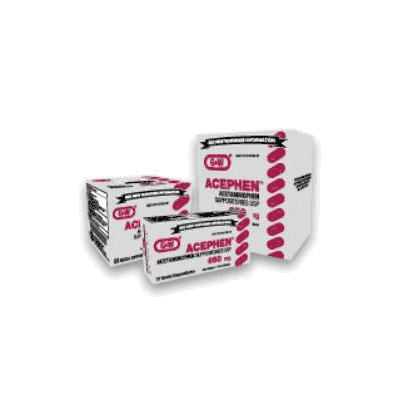 Pain Reliever Acephen  Suppository 50 Per Bo
