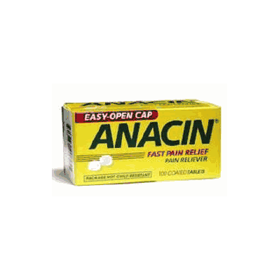 Pain Reliever Anacin Tablet 100 Per Bottle 2