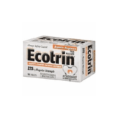 Pain Reliever Ecotrin Tablet 100 Per Bottle