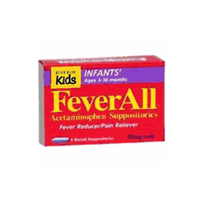 Pain Reliever Feverall Suppository 6 Per Box