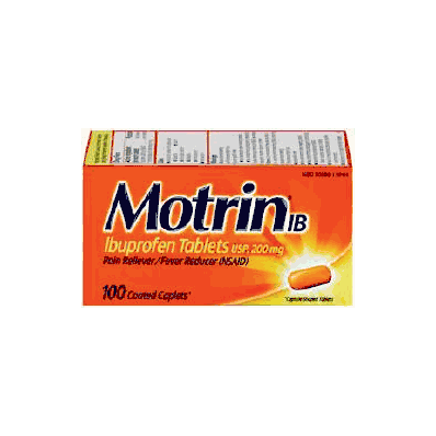 Pain Reliever Motrin Ib Caplet 100 Per Bottl