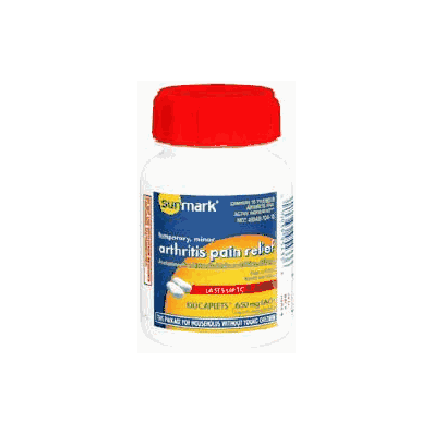 Pain Reliever Sunmark Caplet 100 Per Bottle
