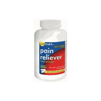 Pain Reliever Sunmark Caplet 500 Per Bottle