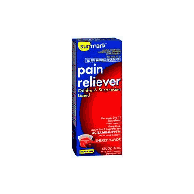 Pain Reliever Sunmark Oral Suspension 4 Oz.